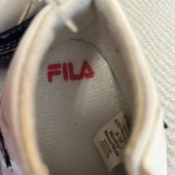 Fila White and Black High-Top baby Sneakers with Velcro Closure - Picture 8 of 8